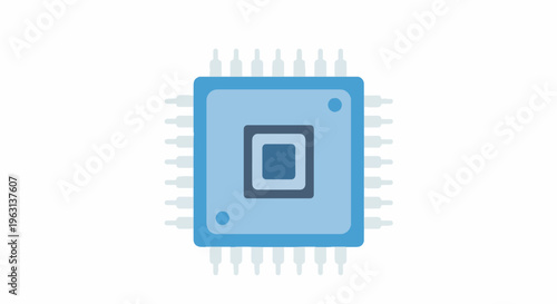 Computer processor chip with metal pins for electronic hardware development