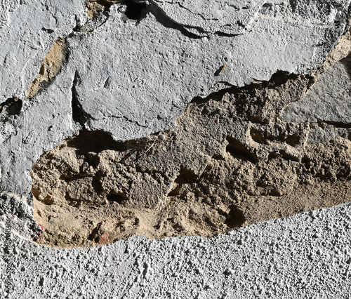 Distressed Wall Surface with Peeling Plaster