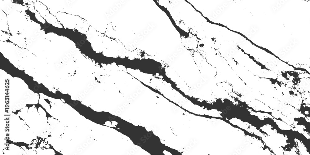 Fototapeta premium Vintage black and white paint splash art featuring a grunge ink texture with a dirty brush splatter pattern and an old paper border illustration