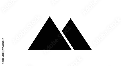 Black Triangle Mountain Logo Symbol.