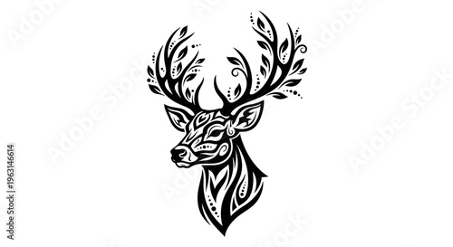 Deer Head with Large Antlers 1.