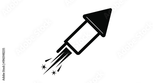 Black rocket ship with trailing sparks a striking image silhouette