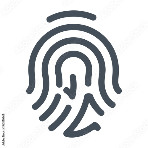 Vector of a fingerprint icon for security and identity verification
