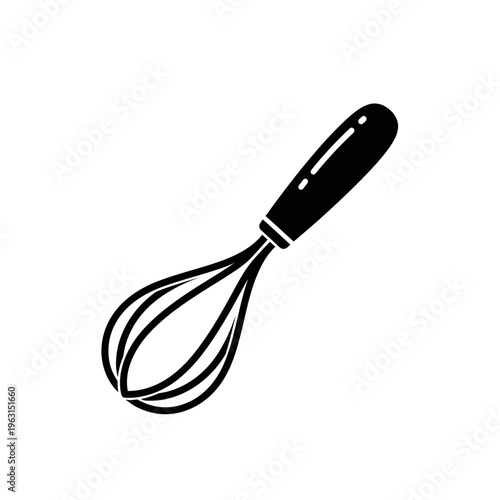 Wire Whisk Kitchen Utensil Silhouette Icon
