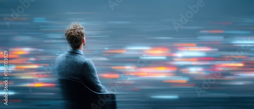 Fragmented reality concept with dissociation and broken perception