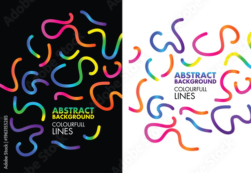 Colourful abstract gradients lines background