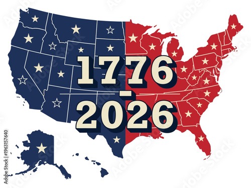 USA 1776-2026 Bicentennial Celebration and Future Independence Day