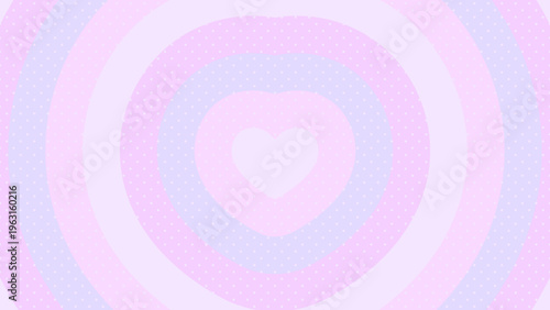 波紋のように広がるハートの可愛い背景