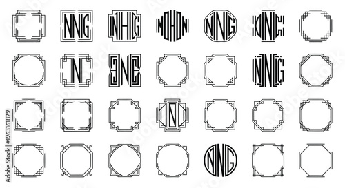 Collection of circular patterns with varying internal geometric and striped designs