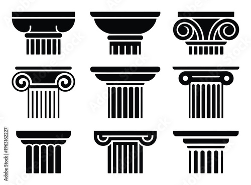 Greek Column Capital Vector Illustration