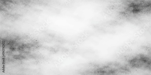 Abstract gray fog and white smoke textures swirl against a dark black background like a moody storm cloudscape in the night air