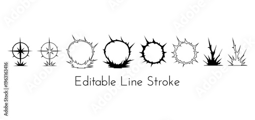 Dynamic Comic Lightning Bolt Effect with Manga Style Action Lines Background, Thunder Energy Blast for Anime Game VFX and Digital Graphic Design.