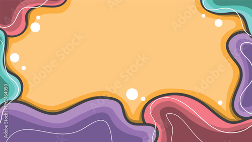 PrintCopy space background complements the fluid yellow backdrop of this abstract design perfectly. Suitable for presentations, graphic design projects, marketing materials.