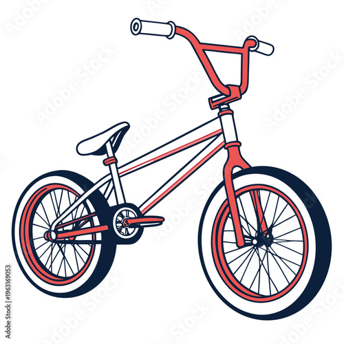Vector illustration of a bmx bicycle