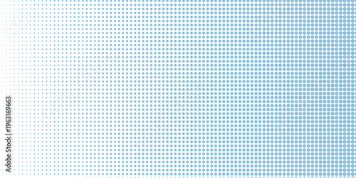 Half tone gradient. Dotted gradient, fine dot spraying and halftone dotted background seamless horizontal geometric pattern vector template set. vector illustration