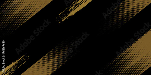 Abstract White and Gold Brush Texture Background with Halftone Effect. Brushstroke Illustration for Banners, Posters or Sports.