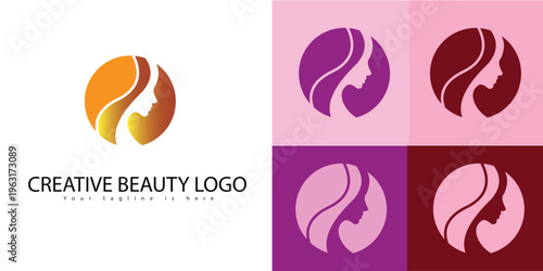 Minimalist Woman Silhouette Logo for Beauty and Wellness Brands

Elegant Feminine Profile Icon Set for Hair Salons and Spas

Modern Aesthetic Beauty Logo in Pink and Purple Color Palettes

