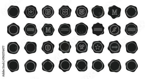 Collection of geometric patterns within various octagonal shapes and designs