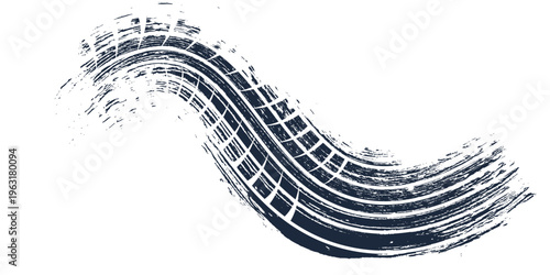 Auto tire tread grunge element. Car and motorcycle tire pattern, wheel tyre tread track. Black tyre print.