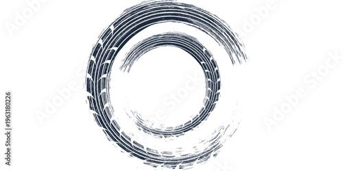 Auto tire tread grunge element. Car and motorcycle tire pattern, wheel tyre tread track. Black tyre print.