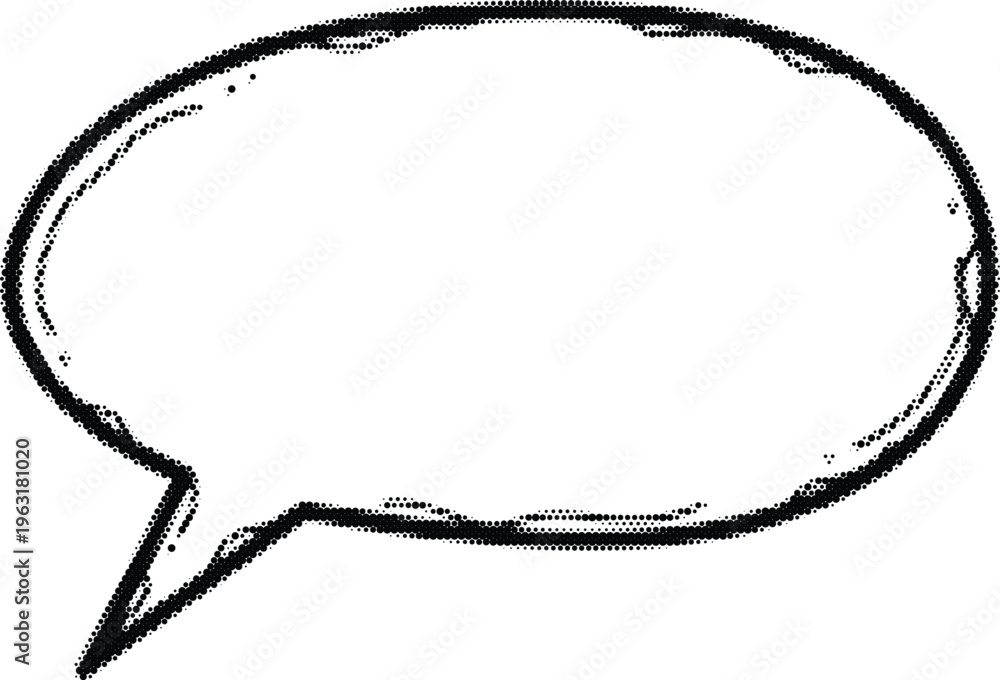 Fototapeta premium Oval speech bubble ellipse frame halftone comic pop art vector