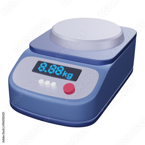 Weight Scale 3d rendering icon.
