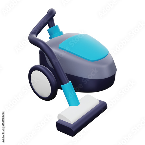 Vacuum Cleaner 3d rendering icon.