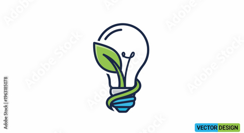 Eco friendly concept with green leaf inside light bulb symbolizing sustainable energy ideas and innovation