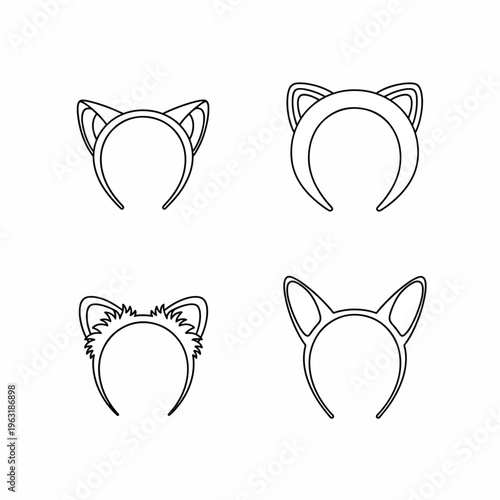 Cat Ears Headbands in Different Styles for Cosplay and Party Use