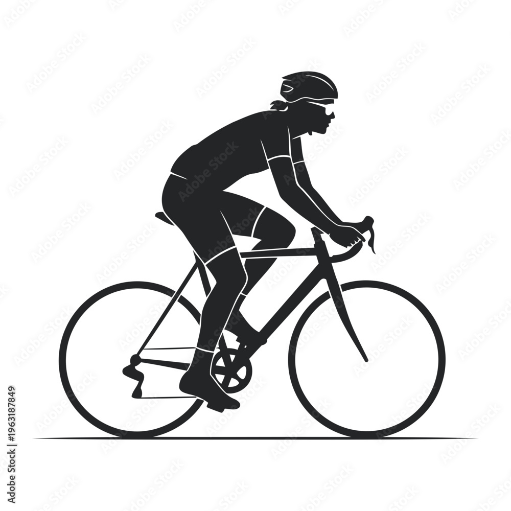 Obraz premium Cyclist riding road bicycle sports icon