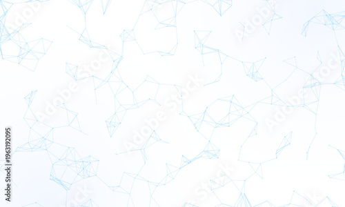 Digital abstract connection dots and lines. Network connection structure. Technology polygonal background. Plexus effect. Points and lines glowing Big data Network. Science 3d vector illustration