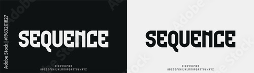 Sequence, Script font alphabet uppercase lowercase and number. Classic lettering minimal fashion designs. Typography modern serif fonts regular decorative vintage concept. Vector illustration
