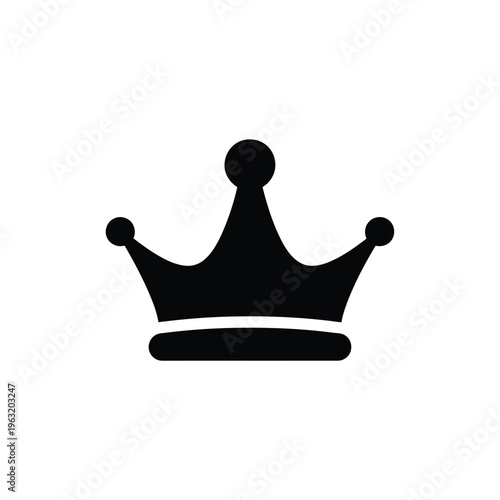 Crown Silhouette Line Drawing Representing Royalty and Prestige