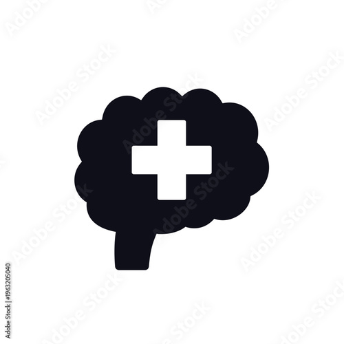 brain health pictogram on white
