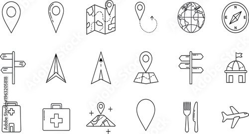 Ancient egyptian hieroglyphic symbols and characters illustration