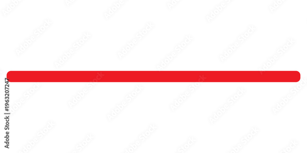 Obraz premium Minimal Red Pill Shape Rounded Rectangle Banner with Smooth Edges