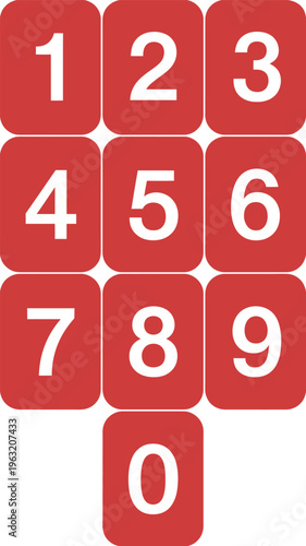 3D numbers and symbols on white background icon design