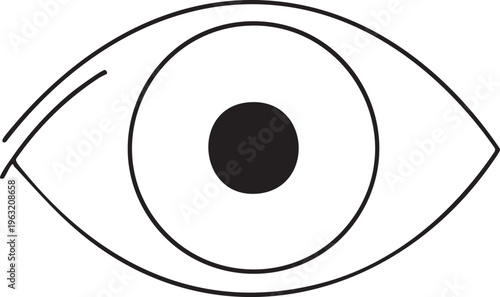 Minimalist Human Eye Line Art Illustration