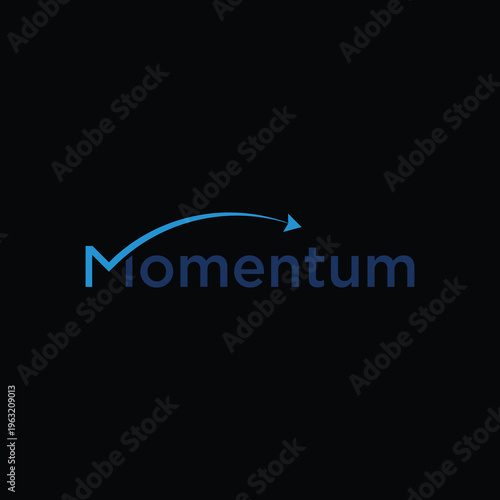 momentum logo design, arrow vector icon concept 