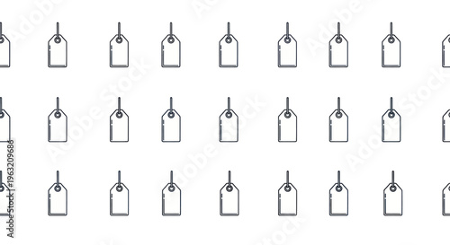 Multiple small blank price tags.