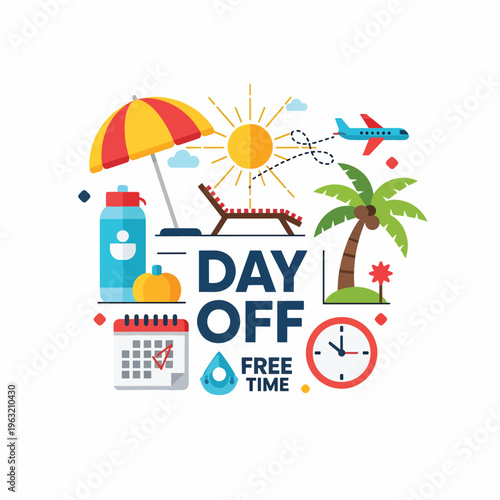 Vacation Day Off Free Time Beach Relaxation Concept