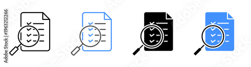 Transparency Report and Data Inspection Vector Illustration Editable
