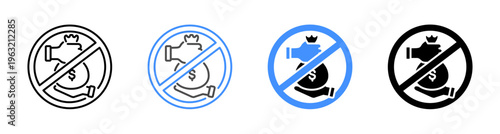 Anti-Corruption and Bribery Prevention Vector Illustration Editable