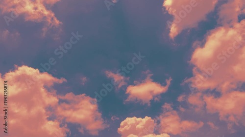 Time Lapse Surreal Footage of Dreamy Pink Clouds Reflected with Sunset Afterglow