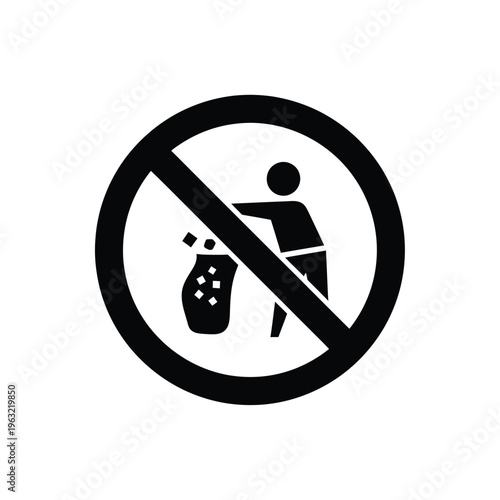 No littering vector illustration sign symbol
