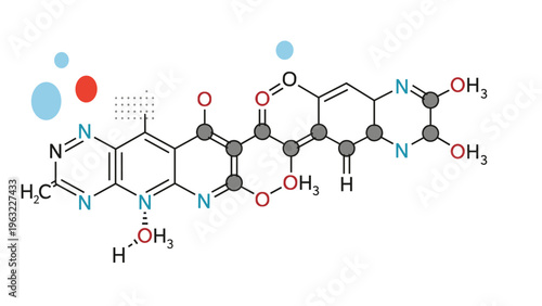 Detailed scientific diagram of a complex organic chemical molecule structure for laboratory research use.