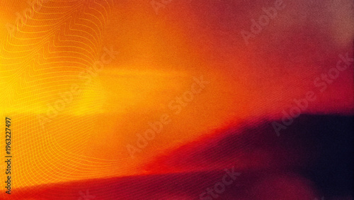 Vibrant sunset colors blend over a calm horizon in a serene landscape