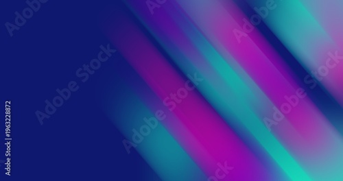 Fotografía Modern, dynamic neon background set with varied blurred movement and radiant beams in deep blue, purple, fuchsia, and teal