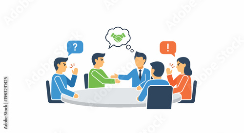 Business people discuss and brainstorm ideas in a meeting