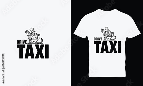 Cheetah sitting on toilet reading newspaper drive taxi t shirt